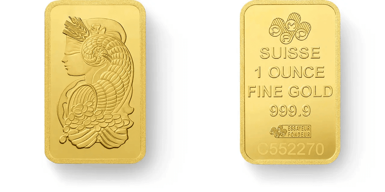1 ounce PAMP Suisse Lady Fortuna gold bar 1 ounce PAMP Suisse Lady Fortuna gold bar