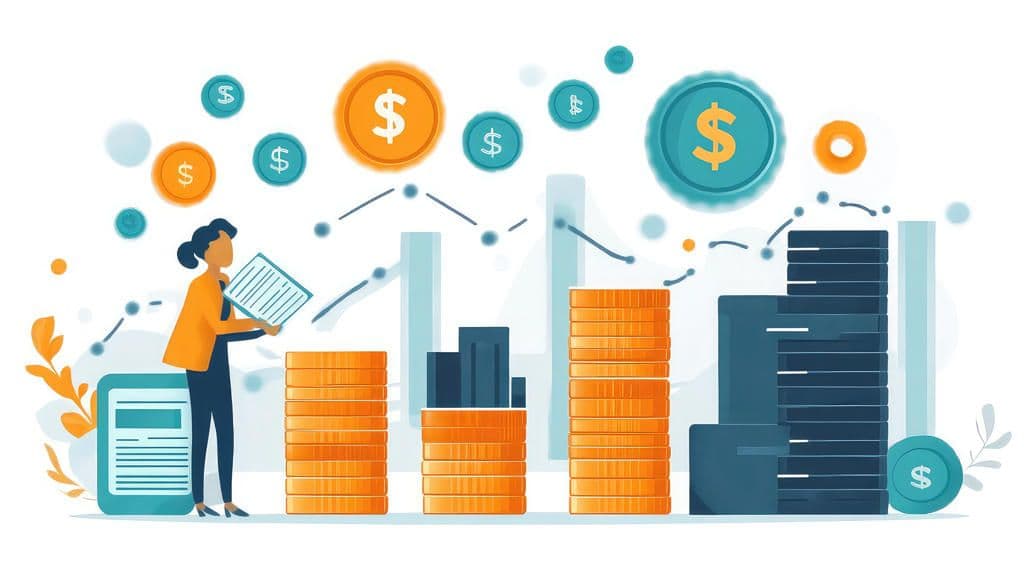 a woman in front of gold coins a woman in front of gold coins