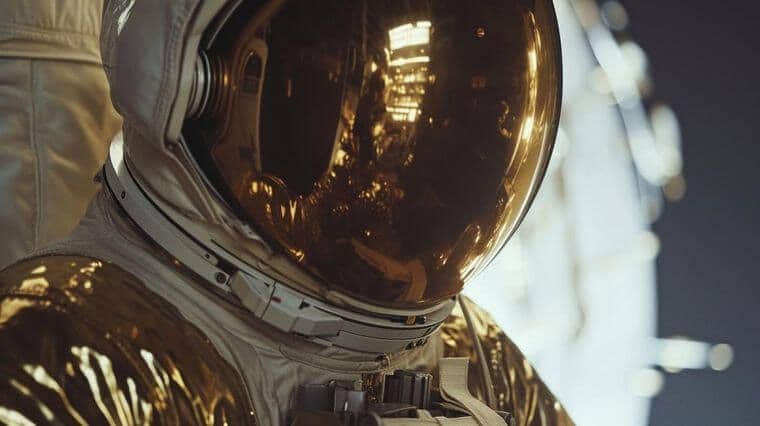 une combinaison spatiale en or une combinaison spatiale en or