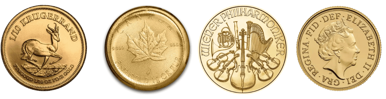 Krugerrand, Maple Leaf, Filarmonica e Sovereign sono monete da investimento popolari Krugerrand, Maple Leaf, Filarmonica e Sovereign sono monete da investimento popolari