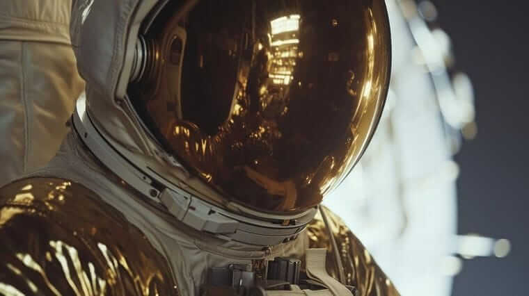 ein goldener Raumanzug ein goldener Raumanzug