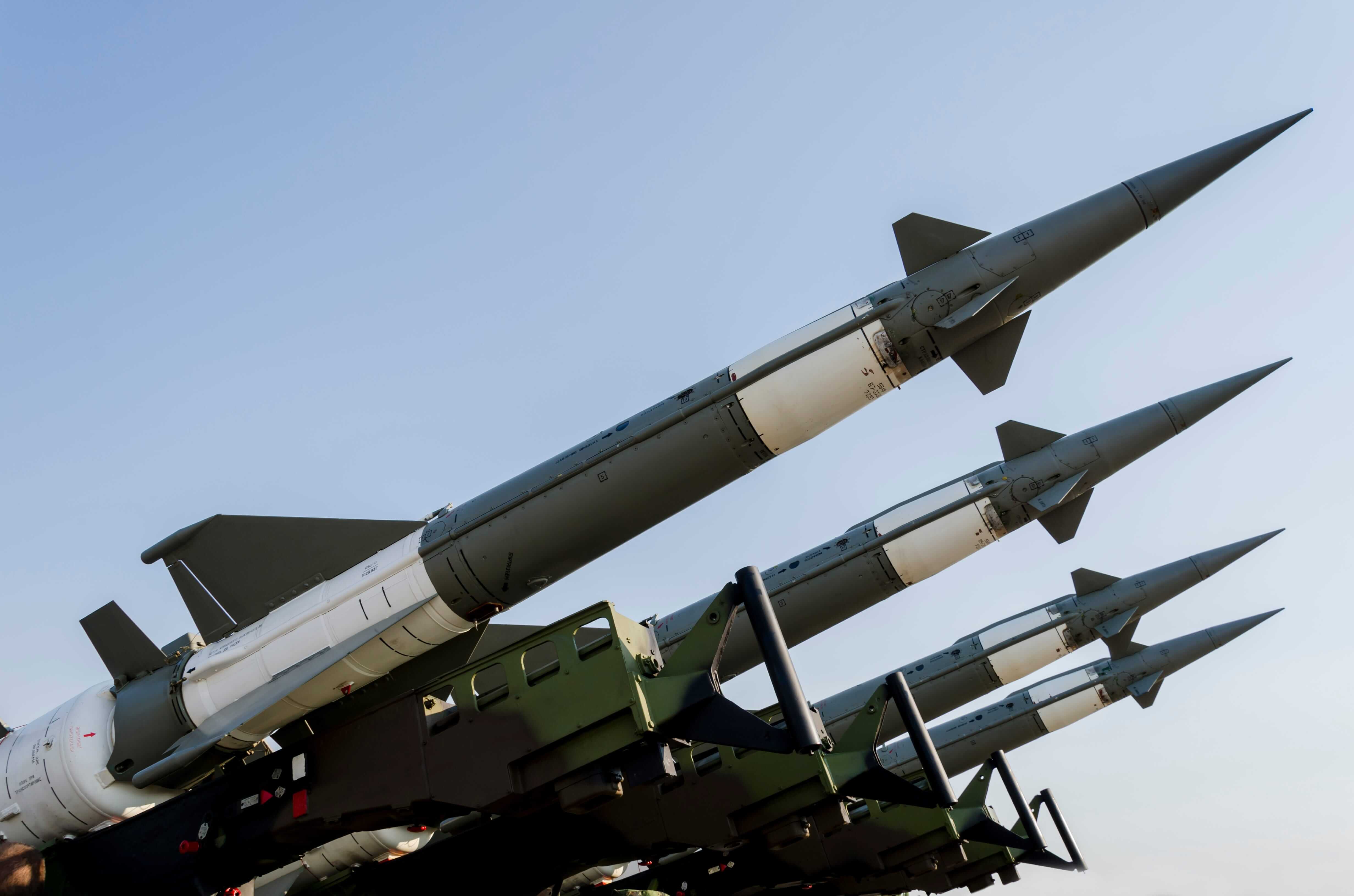Missiles on a missile launcher Missiles on a missile launcher