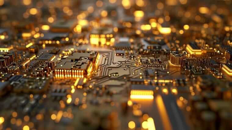 electronics with gold components electronics with gold components