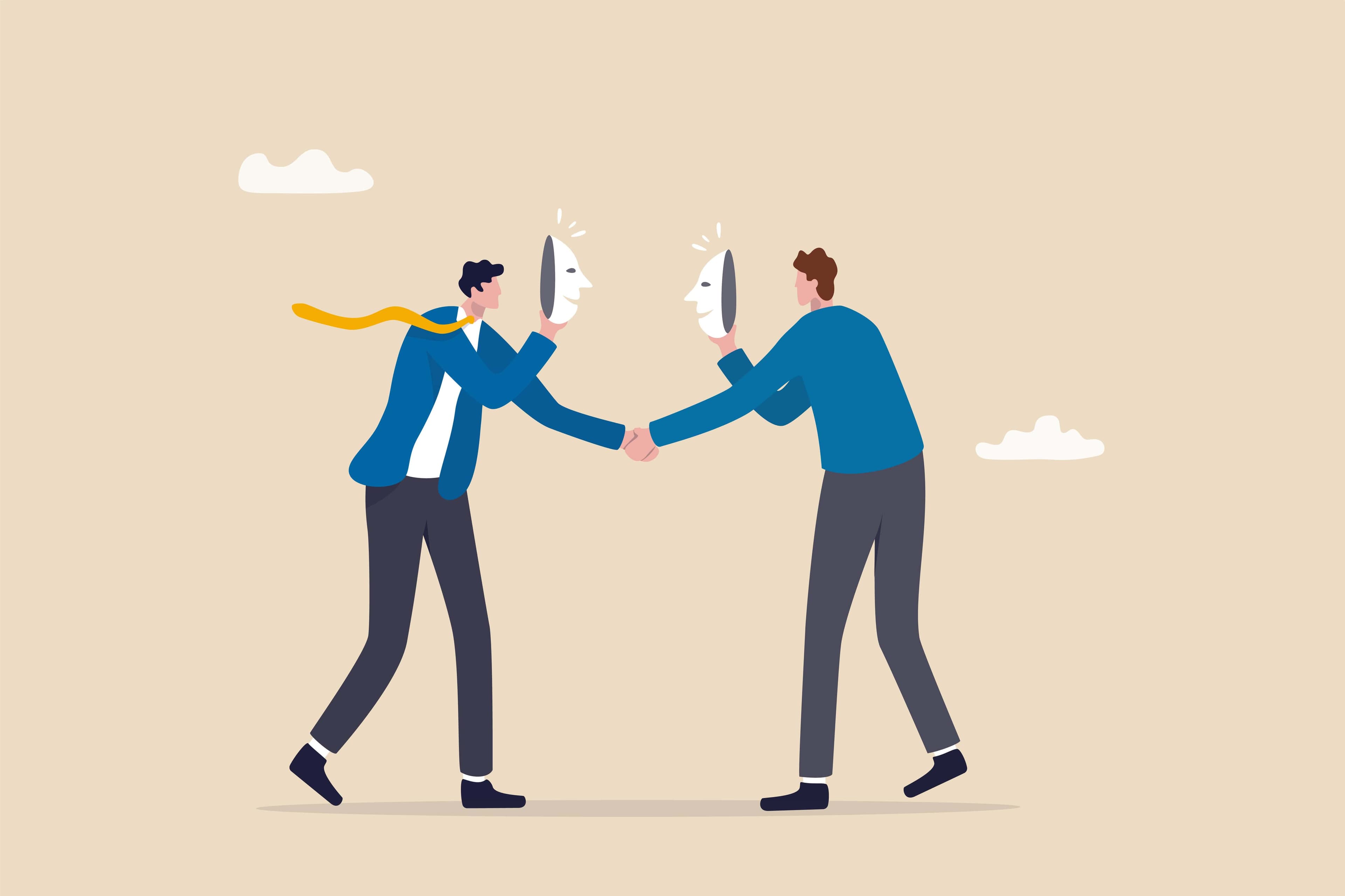 deux hommes masqués qui trichent deux hommes masqués qui trichent